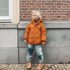 oranje your wishes gewatteerde jas orion long puffer