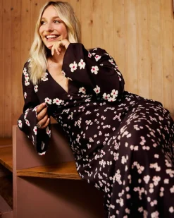 paarse catwalk junkie maxi jurk dr you are blooming