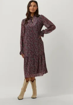 paarse catwalk junkie midi jurk dr river flower
