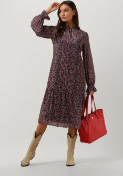 paarse catwalk junkie midi jurk dr river flower