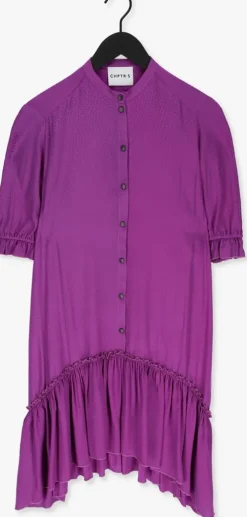 paarse chptr-s mini jurk felicity dress
