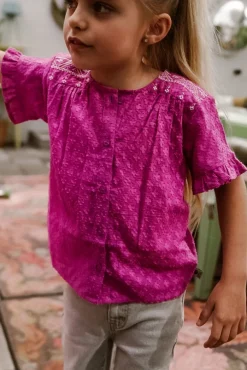 paarse daily7 top shirt embroiderie