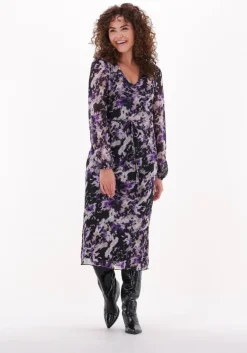 paarse freebird midi jurk malia ls dress