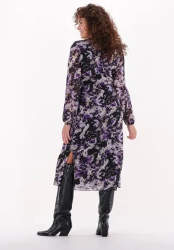 paarse freebird midi jurk malia ls dress