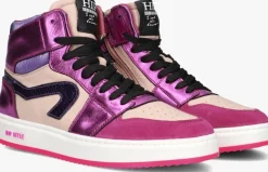 paarse hip hoge sneakers h1765_