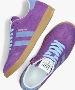 paarse hip lage sneakers h1511