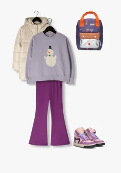 paarse jelly mallow sweater snowman sweatshirt