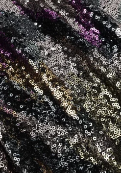 paarse louizon mini jurk disco