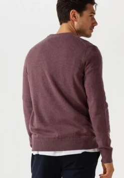 paarse lyle & scott trui lambswool blend crew neck jumper