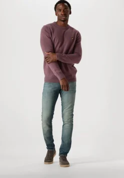 paarse lyle & scott trui lambswool blend crew neck jumper