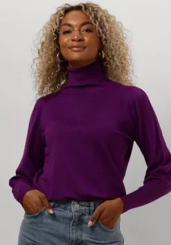 paarse notre-v coltrui basic knit blouse