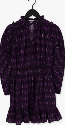 paarse notre-v mini jurk mini dress nv-avery