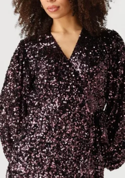 paarse notre-v mini jurk nv-elena