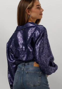 paarse pom amsterdam blouses violet festive blue