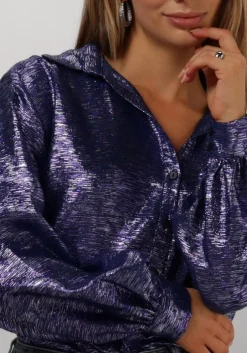 paarse pom amsterdam blouses violet festive blue
