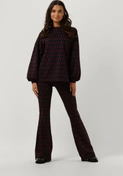 paarse refined department wijde broek 95 ikat knit