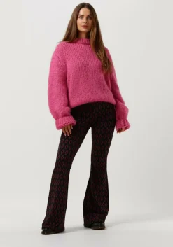 paarse refined department wijde broek 95 ikat knit