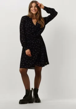 paarse scotch & soda mini jurk printed mini dress