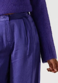 paarse selected femme wijde broek slfselene hw wide pant