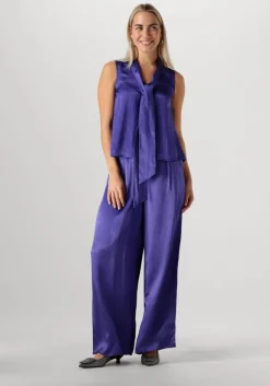 paarse selected femme wijde broek slfselene hw wide pant