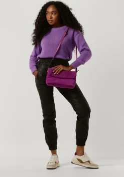 paarse vanessa bruno trui vinca pull col montant