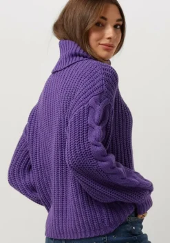 paarse y.a.s. coltrui yassanne ls knit rollneck pullover