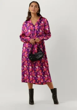 paarse ydence midi jurk dress kindra