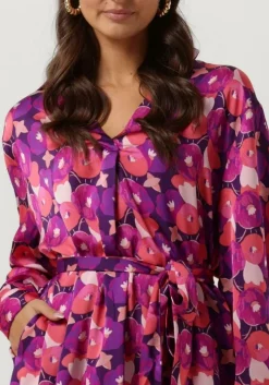 paarse ydence midi jurk dress kindra