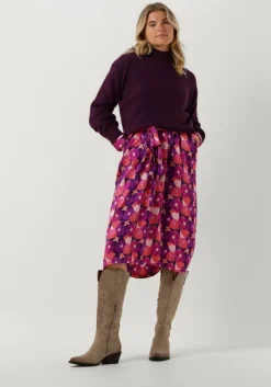 paarse ydence midi jurk dress kindra