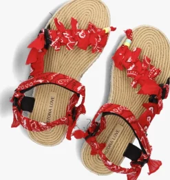 rode arizona love platte sandalen trekky raffia