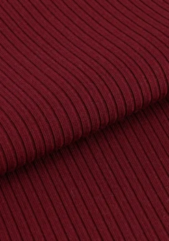 rode calvin klein maxi jurk a- modal rib ss dress