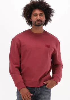 rode calvin klein sweater shrunken badge crew neck