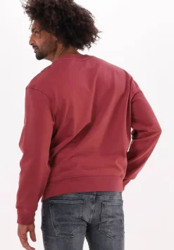 rode calvin klein sweater shrunken badge crew neck