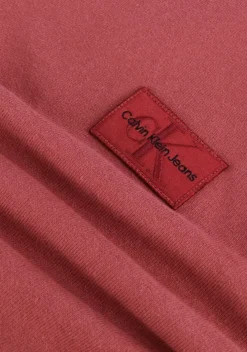 rode calvin klein sweater shrunken badge crew neck