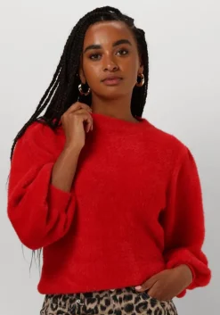 rode catwalk junkie trui puffy sleeve knit