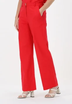 rode cc heart wijde broek wide linen pants