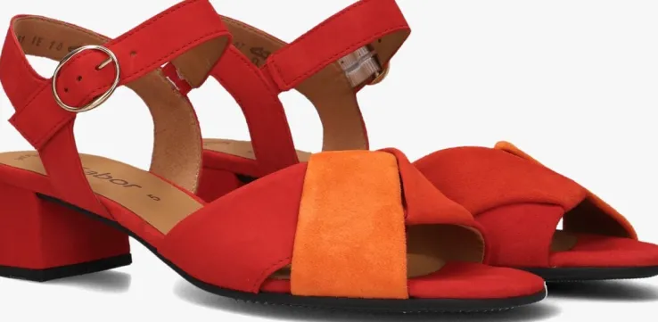 rode gabor sandalen met hak 772.1