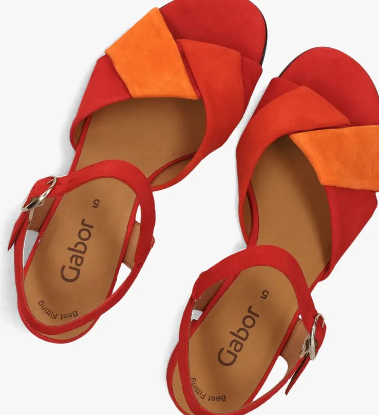 rode gabor sandalen met hak 772.1