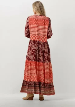 rode lollys laundry maxi jurk neell maxi dress ls