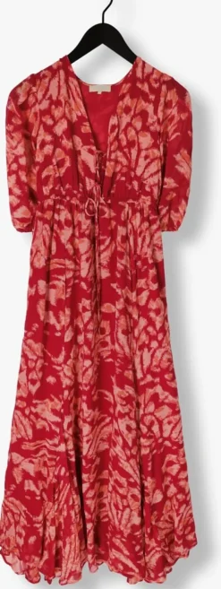 rode notre-v maxi jurk nv-fiore maxi