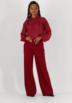 rode pom amsterdam blouses jaqcuard burgundy red