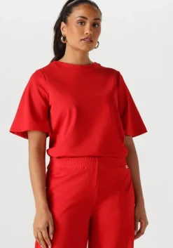 rode pom amsterdam t-shirt scarlet red summer