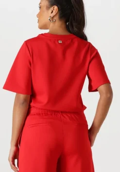 rode pom amsterdam t-shirt scarlet red summer