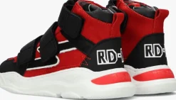 rode red-rag hoge sneakers 13631