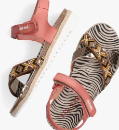 rode red-rag platte sandalen 19288