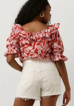 rode scotch & soda top off shoulder top with rufflesda