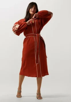 rode stella forest midi jurk e24ro012