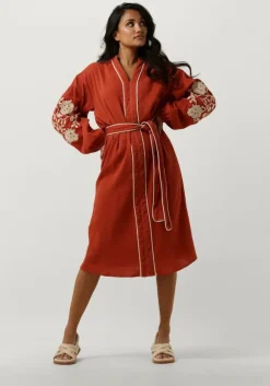 rode stella forest midi jurk e24ro012