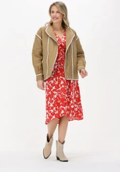 rode suncoo midi jurk cimba