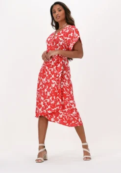 rode suncoo midi jurk cimba